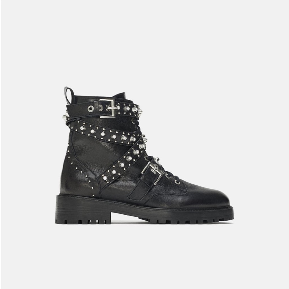 Zara biker boots sz 36